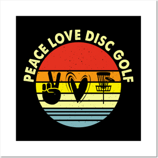 Disc Golf - Peace Love Disc Golf Posters and Art